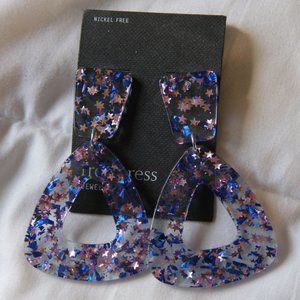 Free Press Blue and Lilac Star Acrylic Earring